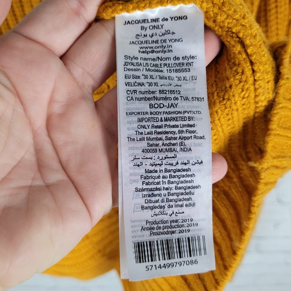 JACQUELINE DE YONG by ONLY | cable knit crewneck sweater - Picture 6 of 7